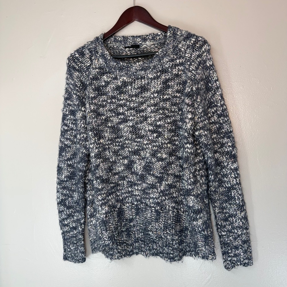 BDG Urban Outfitters Space Dye Marled Chunky Knit Sweater Grey Blue Womens M